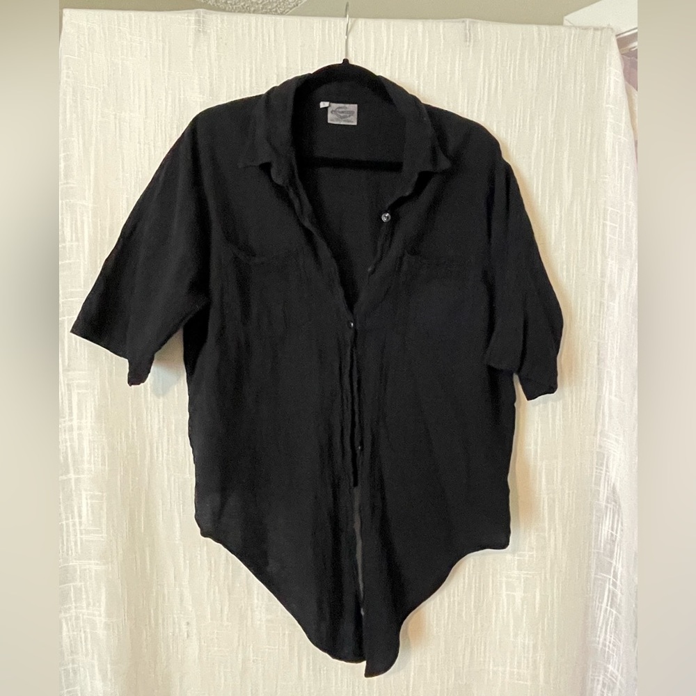 Cottonseed 100% Cotton Tie-Front Top (L)
